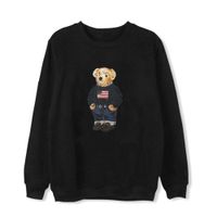 Wholesale 2021SS same round neck sweater printed national flag clothes printed POLO shirt bear T shirt cute long sleeved top spring and autumn