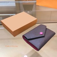 Wholesale Luxury Designers Fashion Lady Envelope Bags Wallet Card Holders Coin Purses Interior Zipper Pocket Genuine Leather Letter Floral Thread Cover Two tone Purse