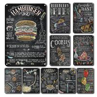 Wholesale Delicate Cooking Metal Plate Tin Sign Decor Restaurant Cafe Kitchen Art Wall Decoration Accessories Retro Coffee Metal Poster