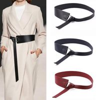 Wholesale Corset Leather Belt Wide Female Tie Obi Waistband Red Black Bow Leisure Belts for Women Wedding Dress Lady