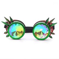 Wholesale Kaleidoscope Sunglasses Halloween Women Spectacles Female Punk Rave Festival Party Eyeglasses Ladies Glasses UV Oculos