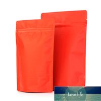Wholesale Matt Red Stand up Aluminum Foil Bag Snack Cookie Tea Coffee Packaging Bag Doypack Red Foil Zipper Pouches Factory price expert design Quality Latest Style