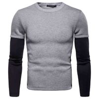 Wholesale Men s Hoodies Fashion Designers Autumn Space Cotton Pullover Long Sleeve Two Piece Splicing Coat Sweatshirts Perfect for Jeans and Pants