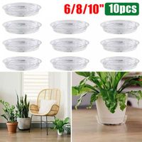 Wholesale Watering Equipments Garden Flower Pot Mat Plant Saucer Drip Tray Round Base Clear Snack Container PET For Indoor Outdoor