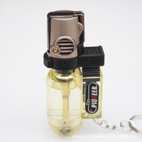 Wholesale New Portable Spray Gun Jet Lighter Torch Turbo Lighter Key Ring Nozzles Windproof Cigar Pipe Butane Gas Lighter For Outdoor C