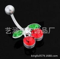 Wholesale Navel Bell Button Rings Women Stainless Steel Crystal Body Jewelry Piercing Chakrabeads Belly Dance Inlaid Czech Stone Beauty Sexy St jllSjH