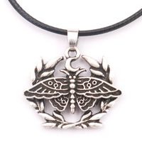 Wholesale Pendant Necklaces Wicca Moon And Moths Of Death Amulet Necklace Fashion Jewelry Manufacturers Direct Sales
