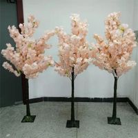 Wholesale Wedding Party Decoration White Color Artificial Cherry Tree Simulation Plant Fake Flower Tree Living Room Hotel Home Furnishing Event Props Supplies