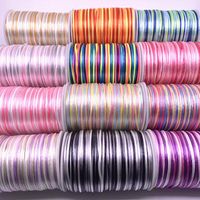 Wholesale Yarn yards mm Gradual Change Colourful Chinese Knot Line Cord Silk Satin Nylon DIY Handmade Knitting String Cords