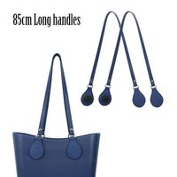 Wholesale Long Edge Painting Handles Faux Leather Flat PU Belt Drop End with Silver Rivet for OBag for EVA O Bag Body