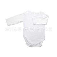Wholesale Sublimation Blank White Newborn Baby Romper Diaper pants Christmas DIY Jumpsuits Pure Solid Print Long Sleeve Infants One pieces Bodysuit Clothes H918VFZE
