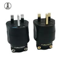 Wholesale Smart Power Plugs Ahsy Audio DIY High end HiFi Ac En Cable Connector pin UK British Plug Locking
