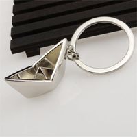 Wholesale Keychains Men s Sailing Paper Boat Lovely Keychain Metal Alloy Key Chains Rings Lucky Gift For Sailor Men Women Charms Pendant