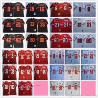 Wholesale NCAA Vintage th Retro College Football Jerseys Stitched White Black Red Jersey