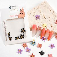 Wholesale Nail Art Decorations Three Lilacs Flowers Decoration D Rhinestones With Artificial Pearls Charms Jewelry Accessories