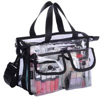 Wholesale Cosmetic Bags Cases Fashion Transparent One Shoulder Bag EVA Waterproof Travel Beach Pouch Organizer Wash Toiletry Beauty Case