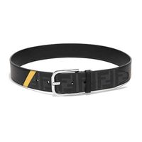 Wholesale FEND men coated fabric with leather needle buckle belt black gray pattern cm