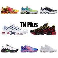 Wholesale High Quality TN Plus Sports Running Shoes For Mens Fade Chrome Yellow Bright Deluxe Volt Glow Rainbow Womens Newest Trainer Sneakers
