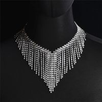 Wholesale Chains Bridal Necklace For Women Luxury Prom Rhinestone Choker Wedding Dress Jewelry