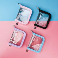 Wholesale Wallets Fashion Transparent Wallet Lady Purse PVC Jelly Bag Picture Po Binder Card Holder Teens Girl DIY ID Clear Glitter Zipper Bags