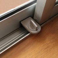 Wholesale Baby Kids Safety Door Lock Anti theft Window Sliding Plastic Steel Aluminum Sash Stopper Push pull Cabinet Locks pc Carriers Slings