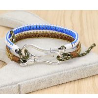 Wholesale Trendy Handmade Braided Thread Bracelet Men Women Adjustable Easy Hook Fish Charm Braslet Camping Jewelry Accessories Gift Bracelets