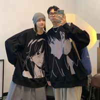 Wholesale Men s Hoodies Sweatshirts Couple Style Anime Sweatshirt Spring And Autumn Tide Brand Hedging Home All match Bottoming Shirt Harajuku Cloth