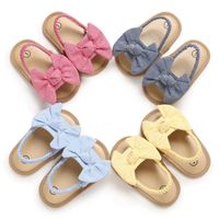 Wholesale Sandals Baby Girls Bow Knot Cute Summer Soft Sole Flat Princess Shoes Infant Non Slip First Walkers