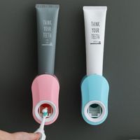 Wholesale Toothbrush Holders Automatic Toothpaste Squeezer Sanitary Sticky Wall Type Non porous Dustproof Dispenser