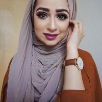 Wholesale Scarves Fashion Women Muslim Ripple Scarf Hijab Bubble Chiffon Crinkle Shawl Headscarf Solid Veil Wrinkle Turkish Silk