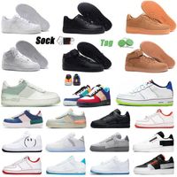 Wholesale Running Shoes Classical All White Black Gray Low High Cut Men Women Sports Sneakers One Skate Shoes Fashion Casual