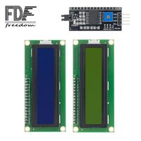 Wholesale Light Beads LCD Module Blue Yellow Green Screen x2 Character Display PCF8574T PCF8574 IIC I2C Interface V For Arduino