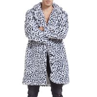 Wholesale Outwear High Quality Coats Men Faux Fur Coat Luxury Winter Warm Plush Jacket Fashion Artificial Men s Jackets Leopard