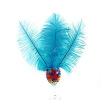 Wholesale Teal Blue Natural Ostrich Feathers Decor quot quot cm cm Wedding Party DIY Decoration Craft Headdresses Free Delivery