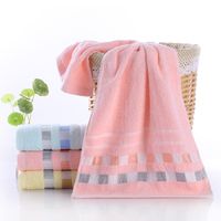 Wholesale Microfiber Cotton Checkered Ribbon Home Beach Drying Bath Towel Shower Cleaning Magic Absorbent Towel Non linting Shower Tool GWD11872