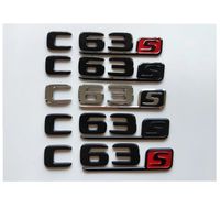 Wholesale Chrome Black Letters Number Trunk Badges Emblems Emblem Badge Sticker for Mercedes Benz W204 W205 C205 S205 A205 C63s C63 S AMG