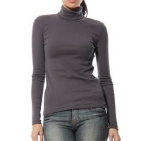 Wholesale Simple Cotton Slim Shirts Casual Warmer Underwear Women High Elasticity Tops Long Sleeve Shirt