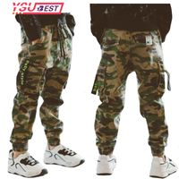 Wholesale Camouflage Casual Cargo Pants for Kids Trousers Clothes Teenage Boys Joggers Clothing Years