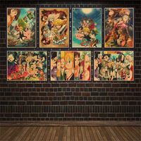 Wholesale Anime The Seven Deadly Sins Retro Posters and Prints Painting For Home Living Room Bar Wall sticker Decals Q0723