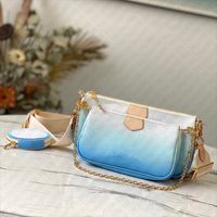 Wholesale 2021 spring Multi Pochette accessories crossbody bags M57633 gradient ocean blue top quality women coin purse small chain shoulder hand bag