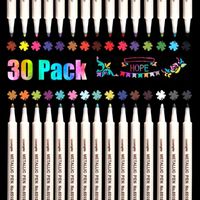 Wholesale 20 Colours Metallic Marker Pens for Glass Paint Rock Painting Stone DIY Card Making Plastic Pottery Wood Metal Surface