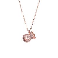 Wholesale Stainless Steel Rose Gold Mini Money Bag Pendant Necklace Women Ladies Minimalism Delicate Wallet Gift For Him Chains