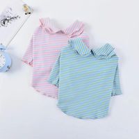 Wholesale Dog Apparel Cartoon Clothes Striped Clothing For Dogs Shirts Super Pet Outfits Small Cute Spring Summer Print Colourful Girl Ropa Perro
