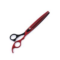 Wholesale Hair Scissors Inch Red With Black Professional Equipment Haircut Barber Thinning Shears