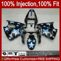 Wholesale Injection Mold Body For KAWASAKI NINJA ZX sale ZX CC R ZX636 ZX ZX6R Bodywork HC ZX CC ZX R ZX600 ZX R OEM Fairing blue stars