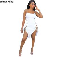 Wholesale Casual Dresses Lemon Gina Summer Sexy Women s Cross border Nightclub Corn bound Dress