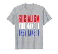 Wholesale Anti Socialism Red White Blue Patriotic American Capitalist T Shirt