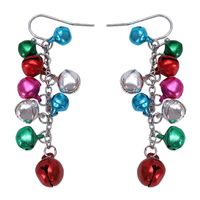 Wholesale Multicolor Silver Tone Christmas Jingle Bells Dangle Earrings Chandelier