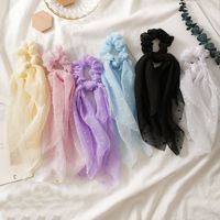 Wholesale summer Chiffon Ribbon Scrunchies Hair Ties Rope women Elastic Bands Scarf Ponytail Holder Girls Accessories