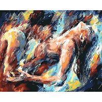 Wholesale Abstract Oil Painting By Numbers Couple Sex DIY Craft Handmade Kits Acrylic Paint For Adults On Canvas Color Drawing Paintings